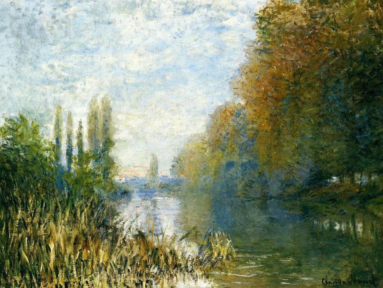 The banks of the Seine in autumn